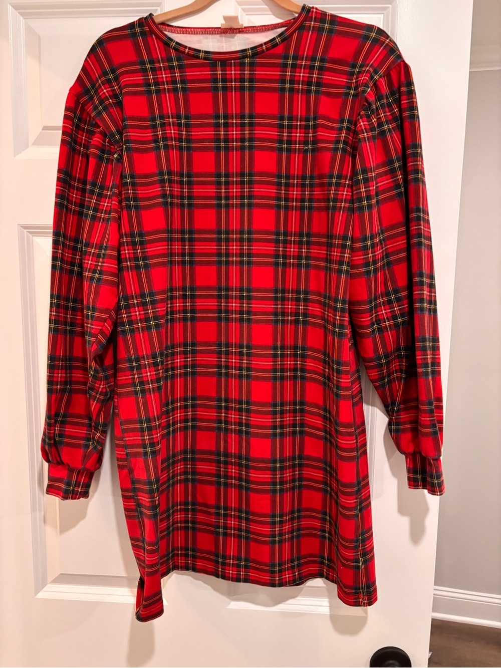 Crewcuts Red Plaid Long-Sleeve Kids Dress